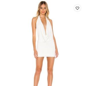 NWT Superdown Tina Mini Dress in Ivory Metallic. Size Small. New with Tags.